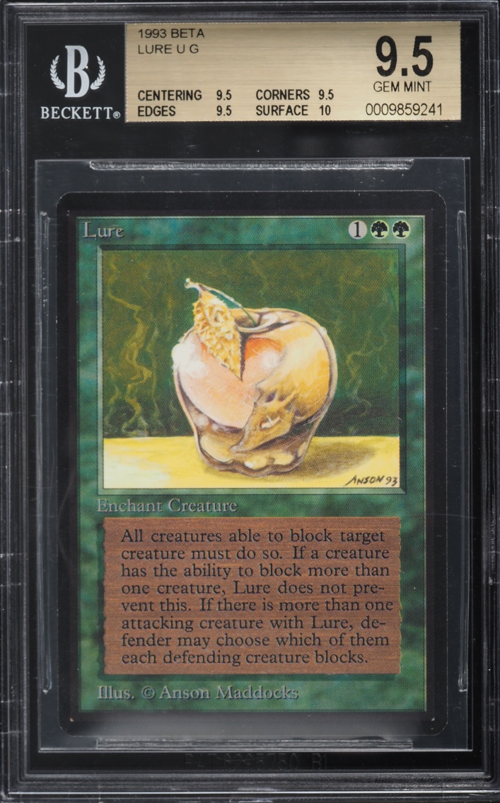 1993 Magic The Gathering MTG Beta Lure BGS 9.5 GEM MINT