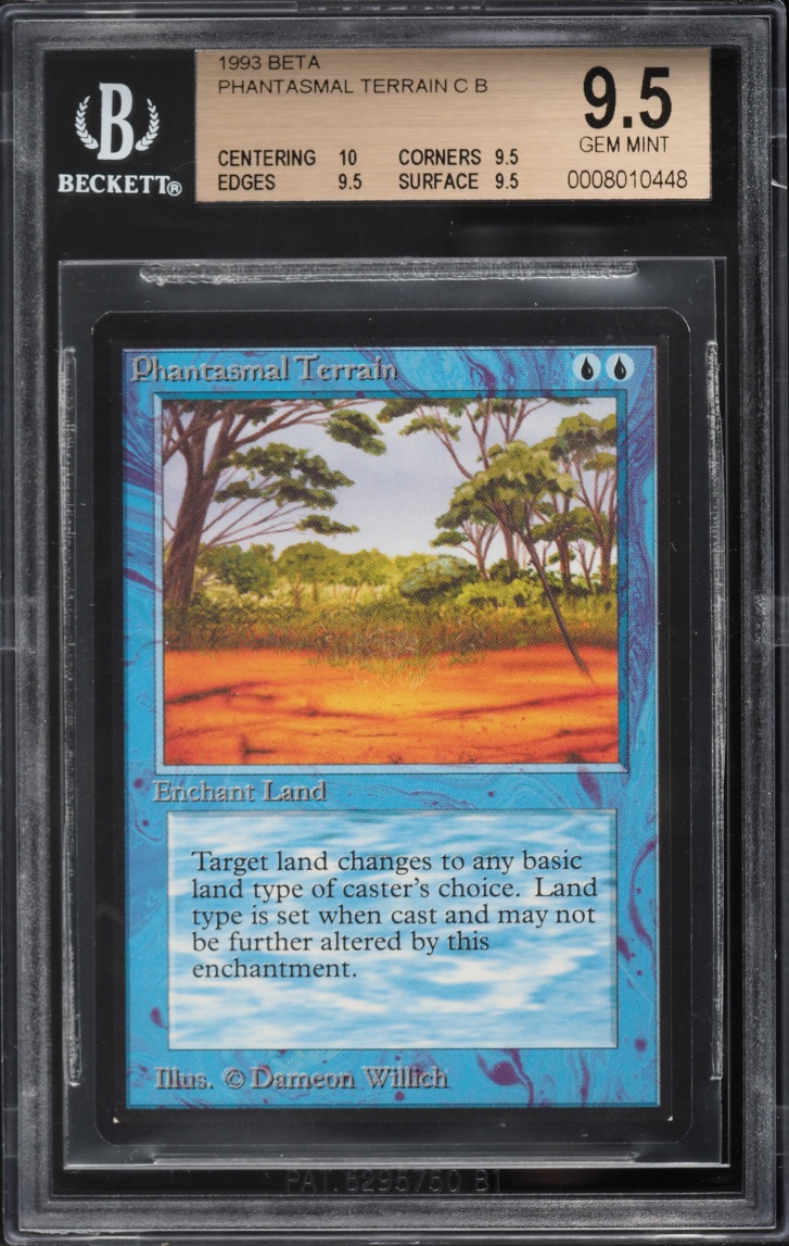 1993 Magic The Gathering MTG Beta Phantasmal Terrain BGS 9.5 GEM MINT