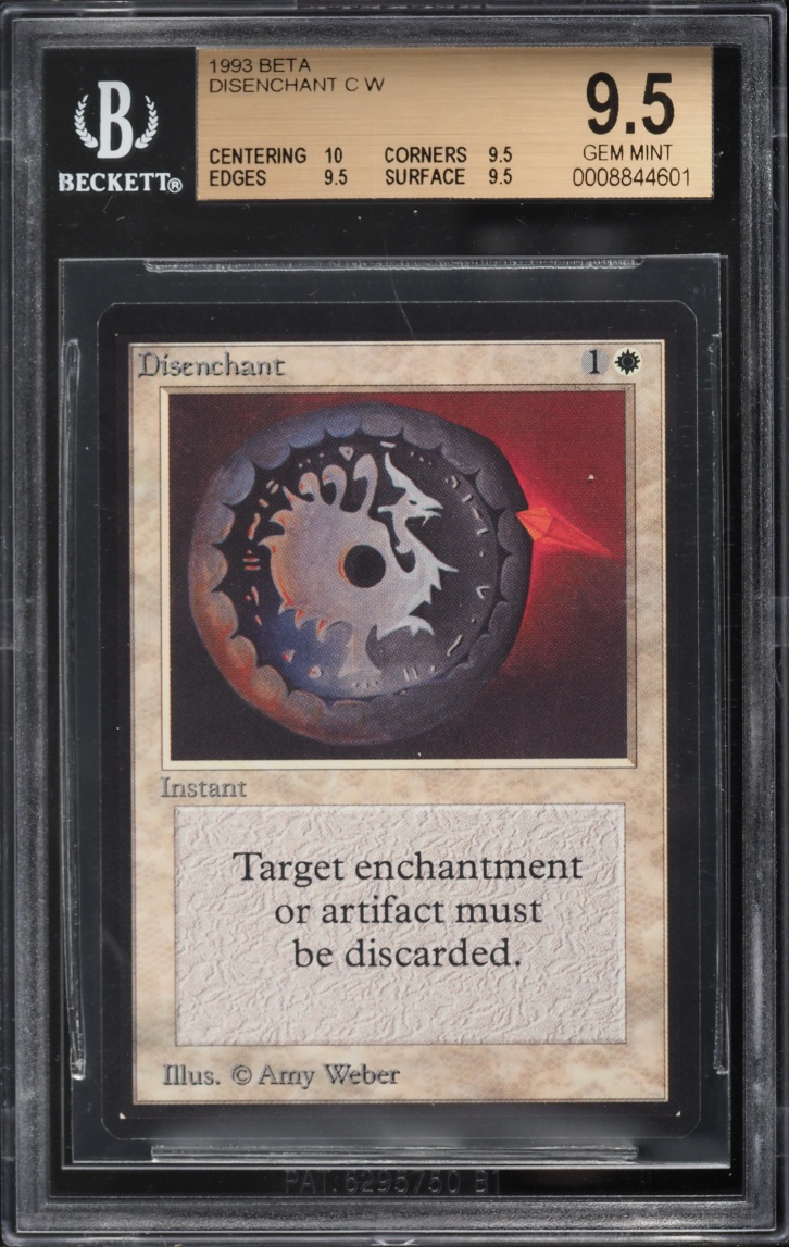 1993 Magic The Gathering MTG Beta Disenchant BGS 9.5 GEM MINT