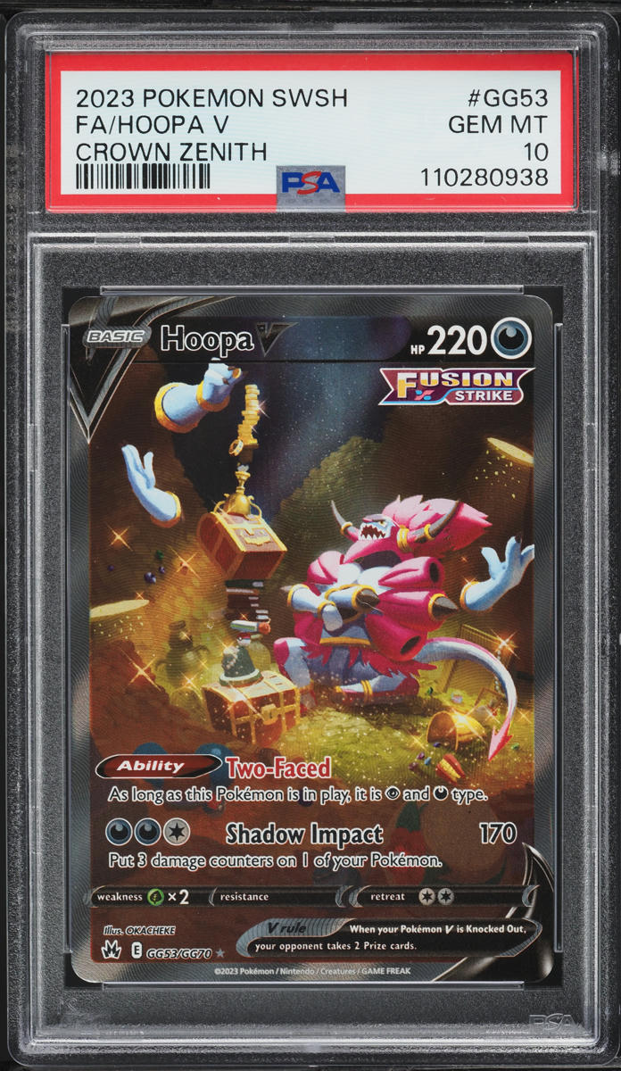 2023 Pokemon Sword & Shield Crown Zenith Full Art Hoopa V #GG53 PSA 10 GEM MINT
