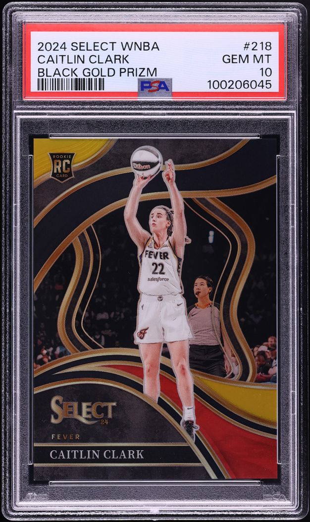 2024 Select Courtside WNBA Black Gold Prizm Caitlin Clark ROOKIE /5 #218 PSA 10 GEM MINT