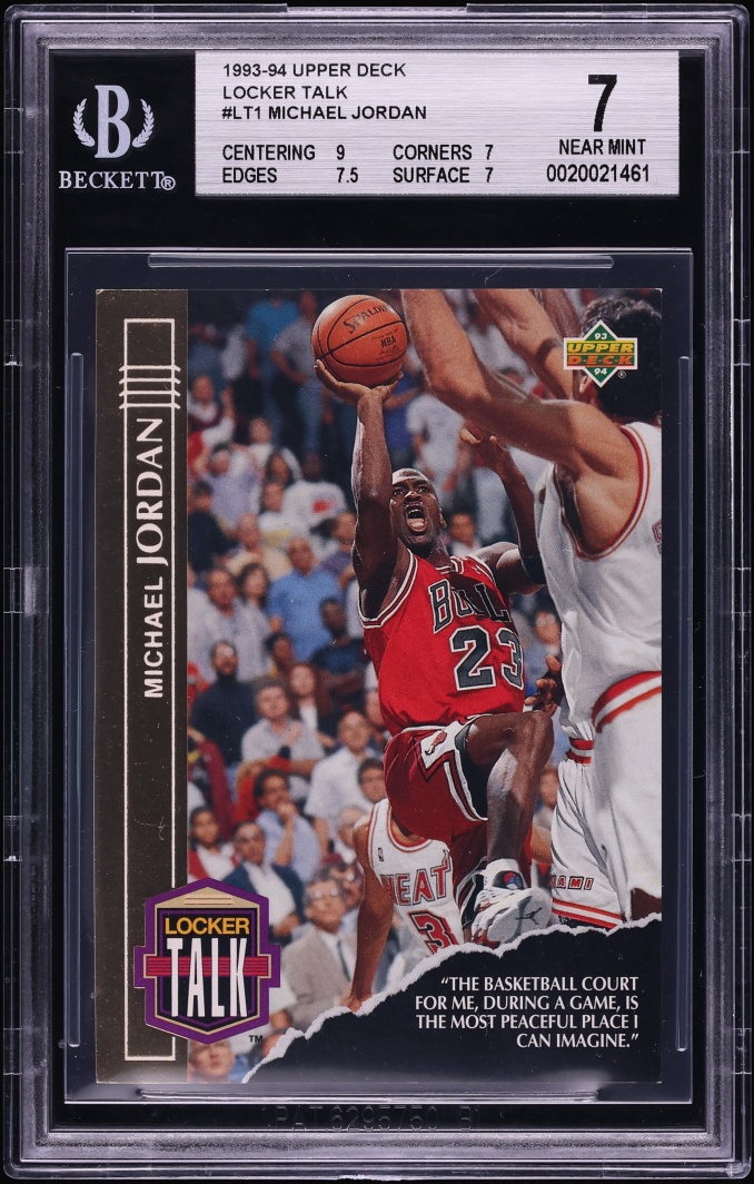 1993 Upper Deck Locker Talk Michael Jordan #LT1 BGS 7 NRMT