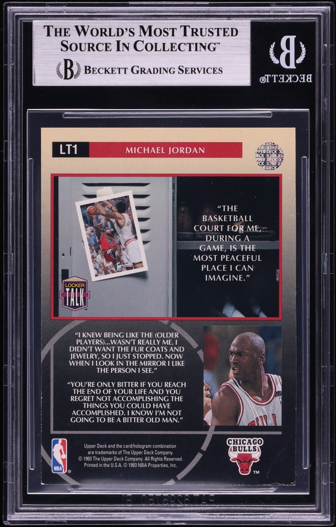 1993 Upper Deck Locker Talk Michael Jordan #LT1 BGS 7 NRMT
