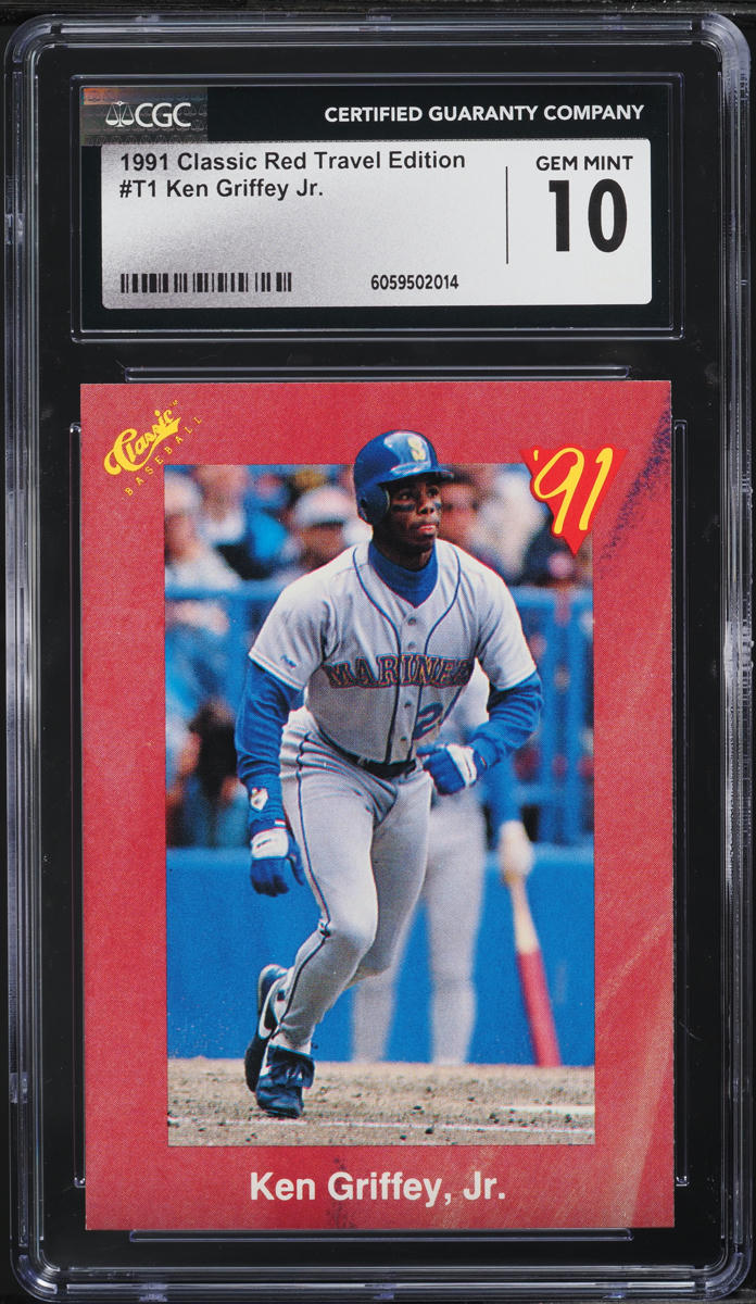 1991 Classic Red Travel Edition Ken Griffey Jr. #T1 CGC 10 GEM MINT