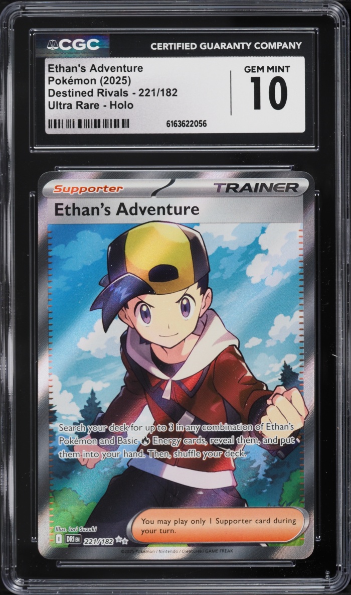 2025 Pokemon Scarlet & Violet Destined Rivals Full Art Ethan's Adventure #221 CGC 10 GEM MINT