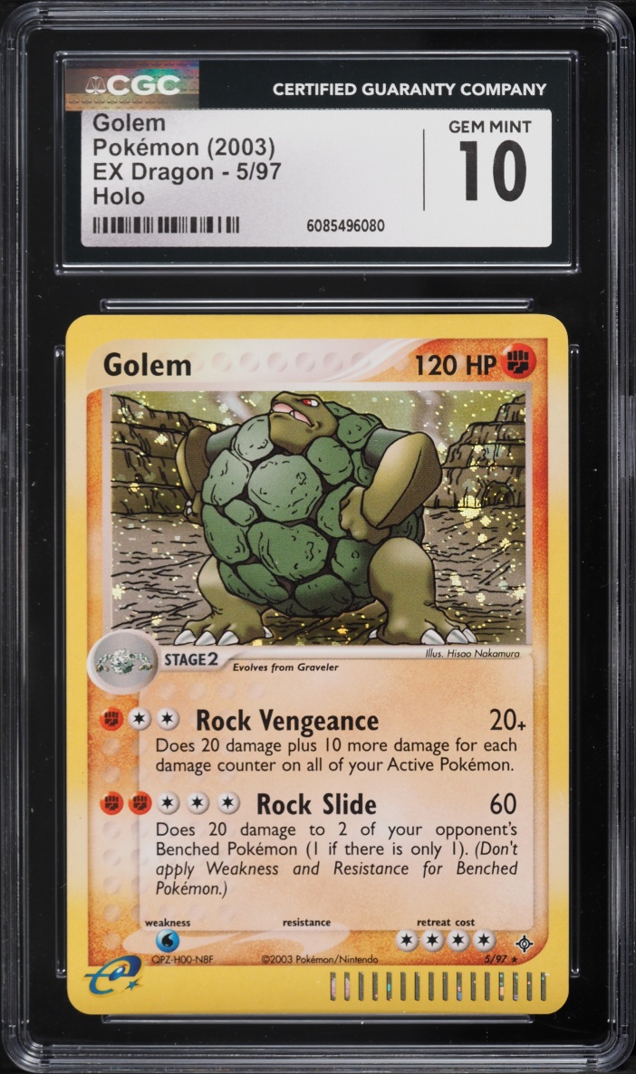 2003 Pokemon EX Dragon Holo Golem #5 CGC 10 GEM MINT