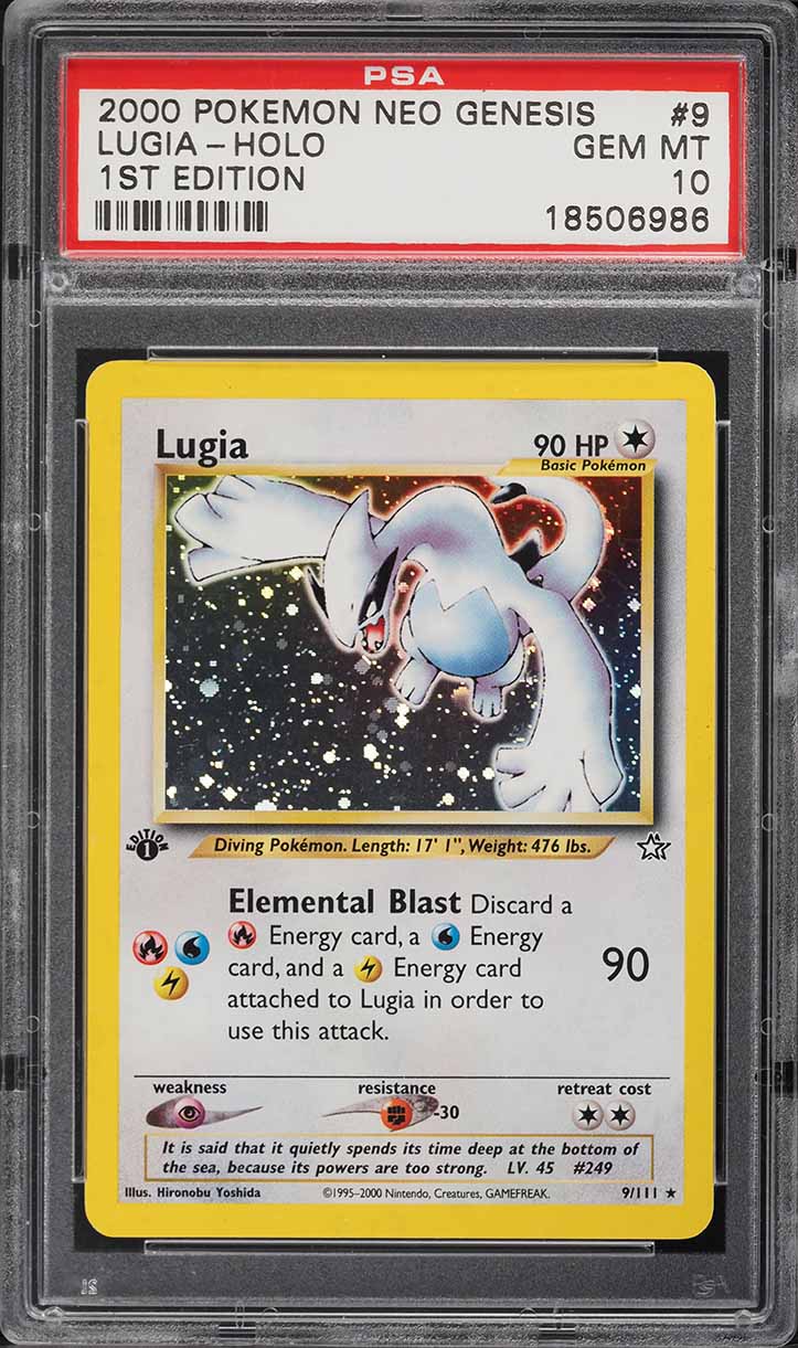 2000 Pokemon Neo Genesis 1st Edition Holo Lugia #9 PSA 10 GEM MINT