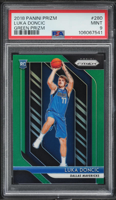 2018 Panini Prizm Luka Doncic ROOKIE #280 PSA 9 MINT on Fanatics