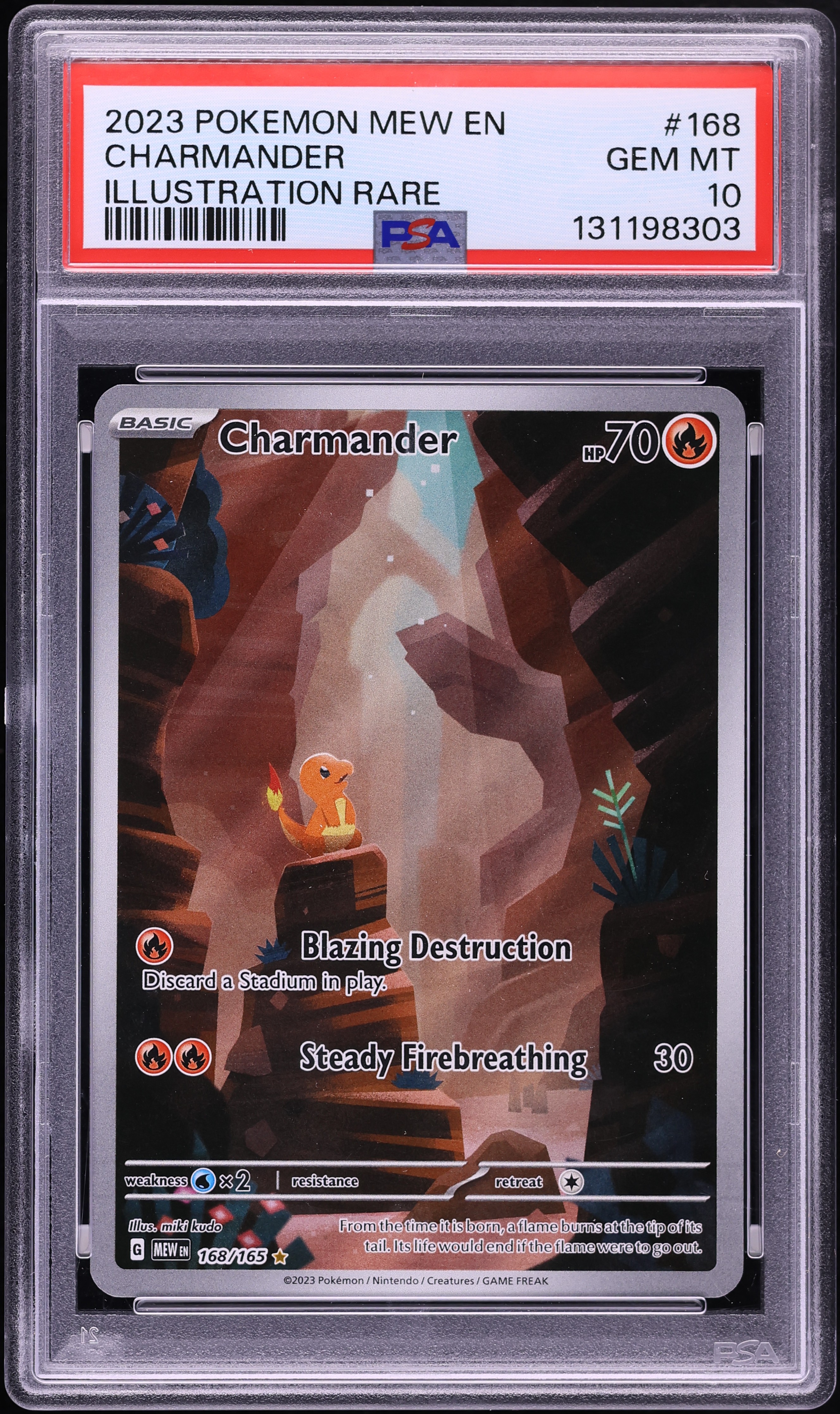 2023 Pokemon Scarlet & Violet 151 IR Charmander #168 PSA 10 GEM MINT