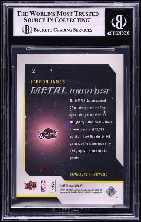 2008 Metal Universe Precious Metal Gems PMG Red LeBron James /50 #2 BGS 6 EXMT - Photo 2