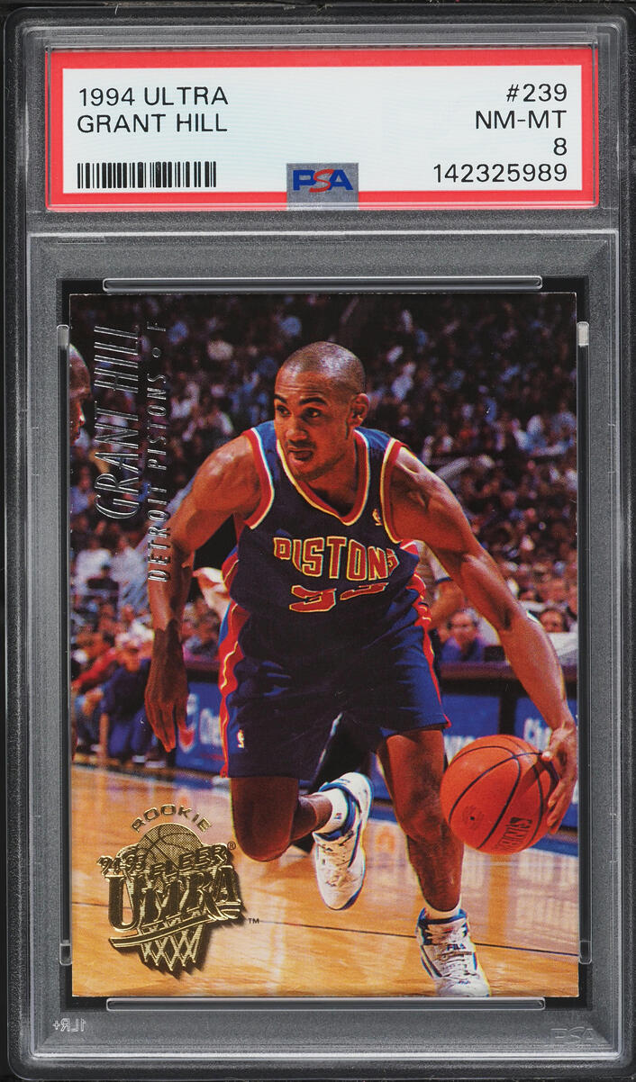 1994 Ultra Basketball Grant Hill ROOKIE #239 PSA 8 NM-MT