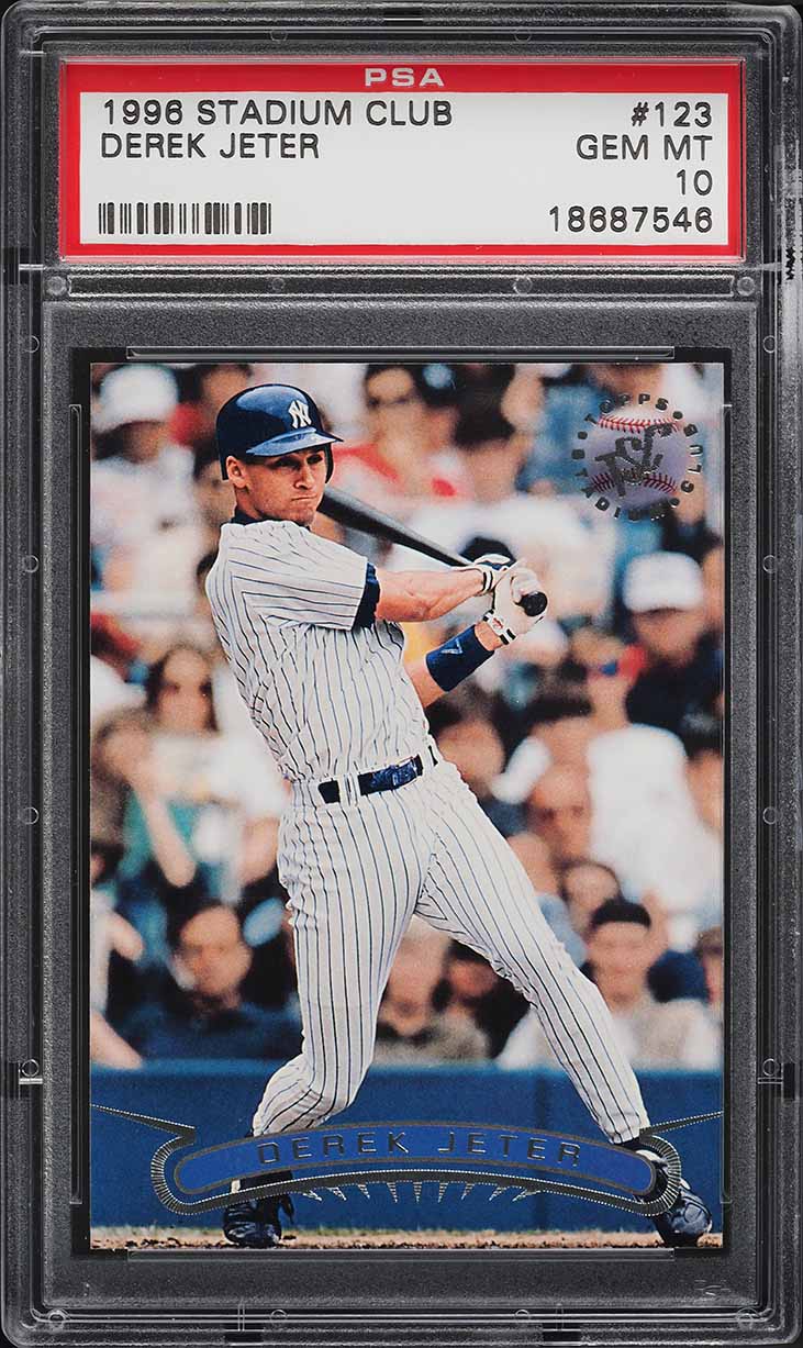 1996 Stadium Club Derek Jeter ROOKIE #123 PSA 10 GEM MINT