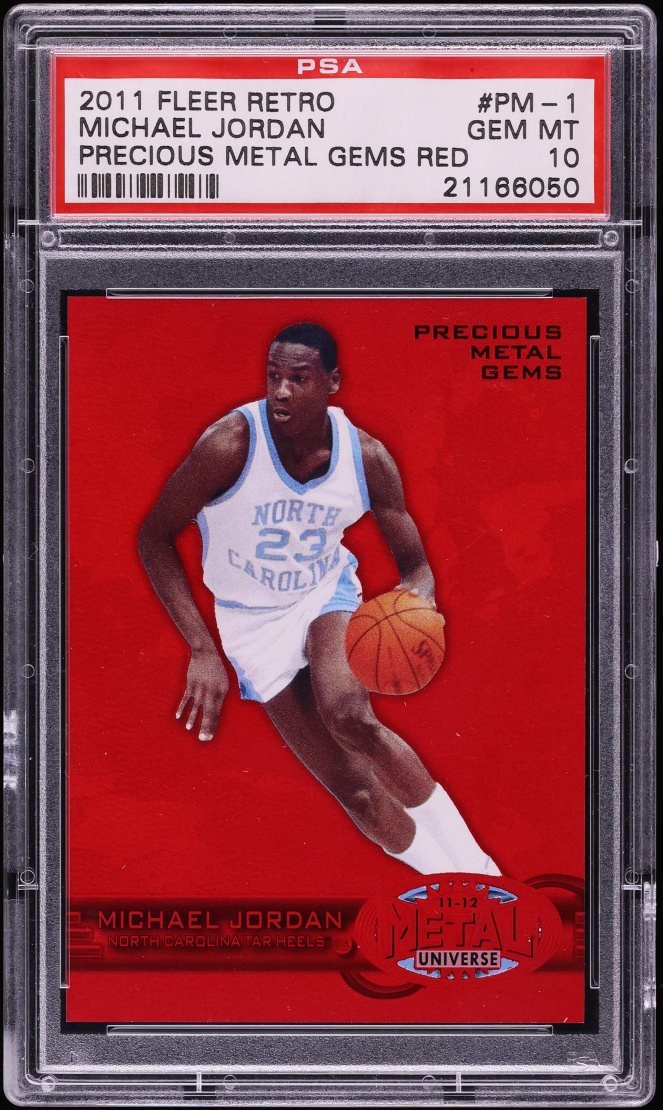 2011 Fleer Retro Precious Metal Gems PMG Red Michael Jordan /150 #PM-1 PSA 10 GEM MINT