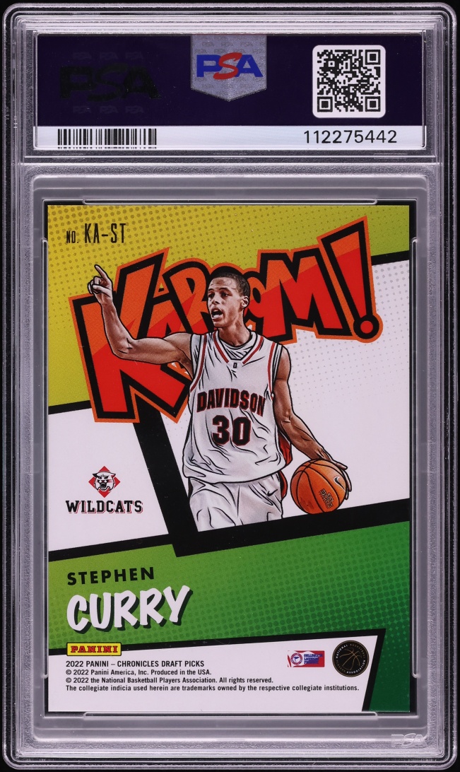 2022 Panini Chronicles Draft Picks Kaboom! Stephen Curry #KA-ST PSA 10 GEM MINT