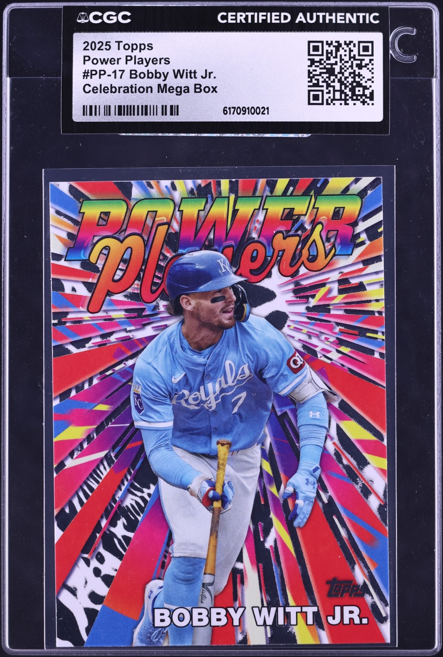 2025 Topps Power Players Celebration Mega Box Bobby Witt Jr. #PP-17 CGC AUTH