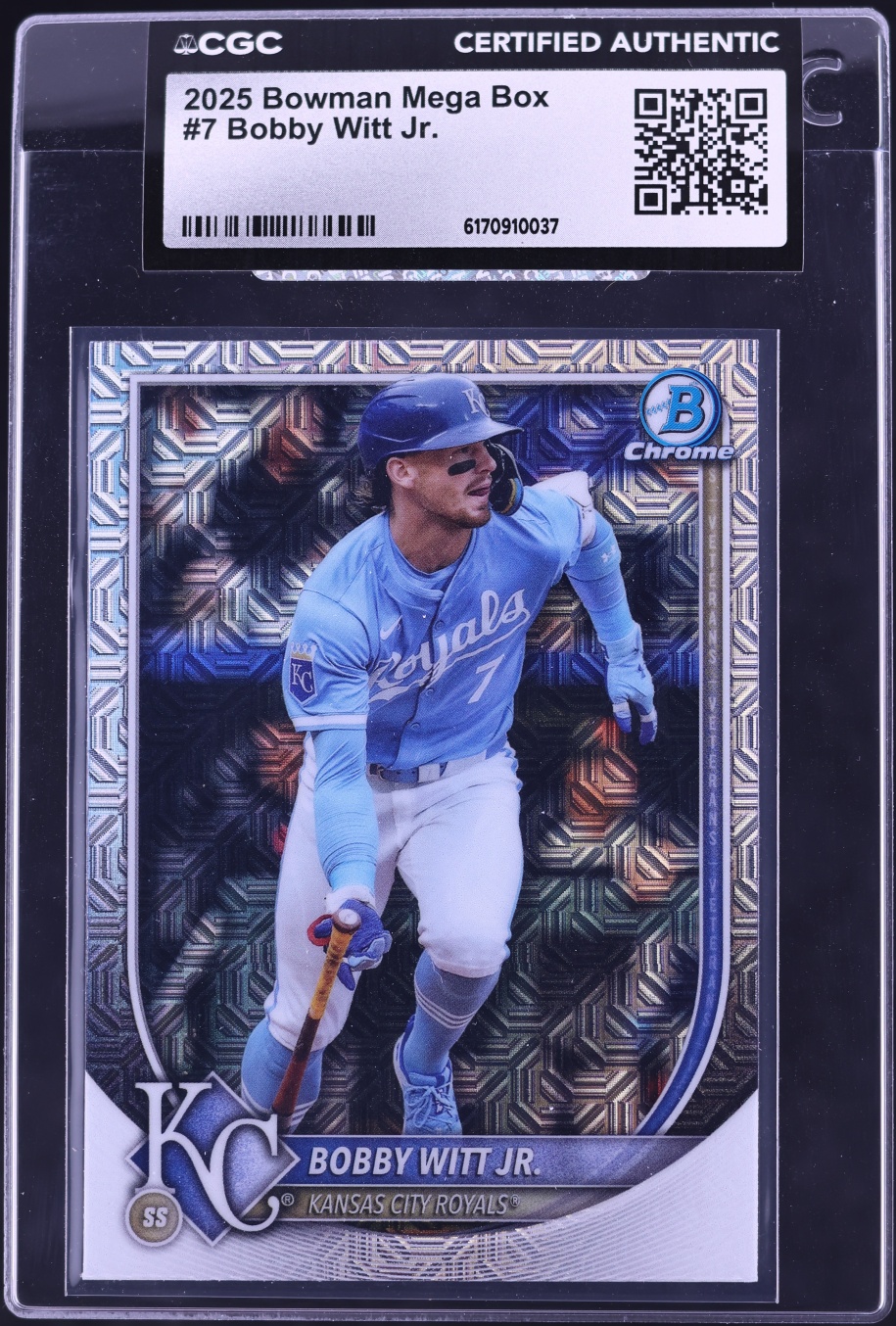 2025 Bowman Chrome Mega Box Bobby Witt Jr. #7 CGC AUTH