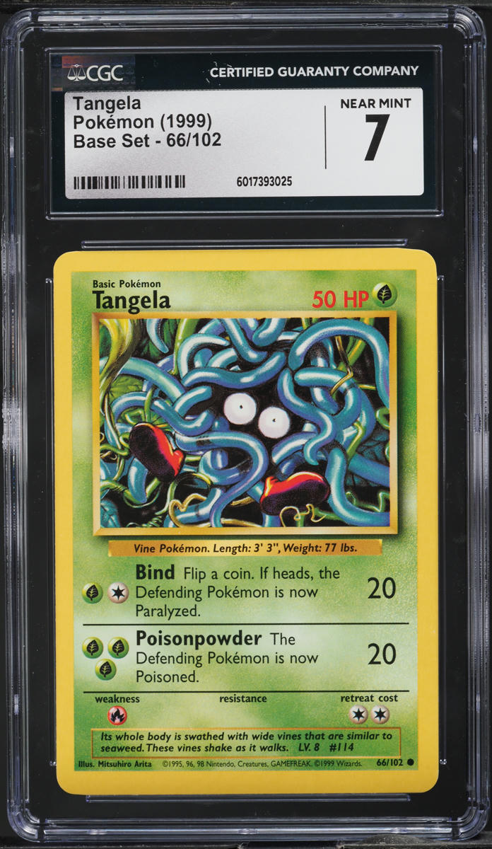 1999 Pokemon Base Set Tangela #66 CGC 7 NRMT