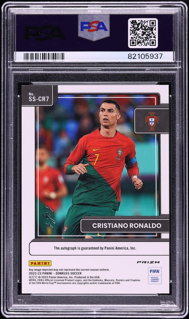 2022 Donruss FIFA Signature Series Black Cristiano Ronaldo AUTO 1/1 #SS ...