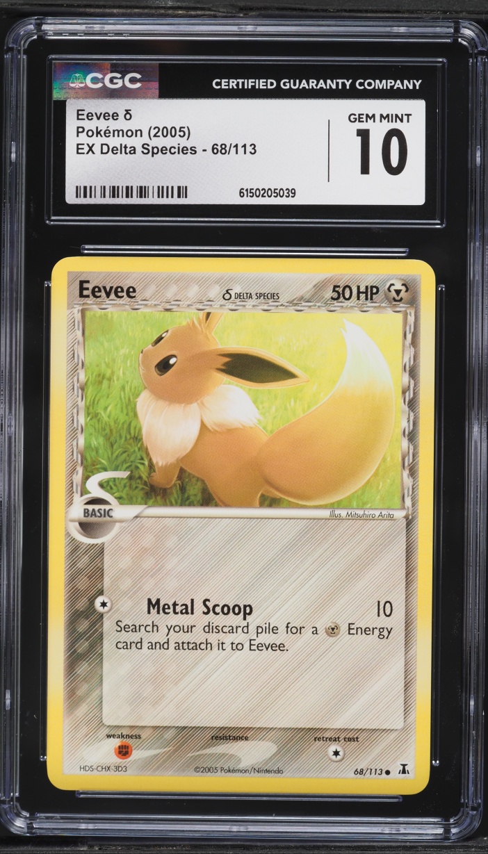 2005 Pokemon EX Delta Species Eevee #68 CGC 10 GEM MINT