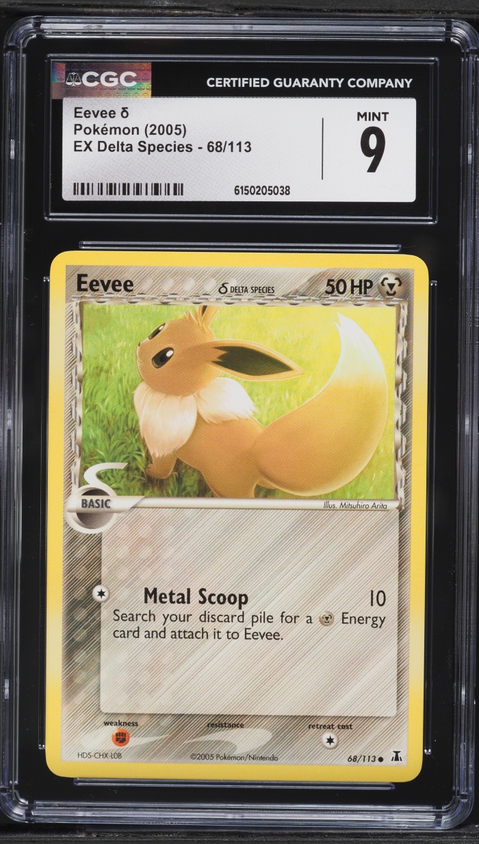 2005 Pokemon EX Delta Species Eevee #68 CGC 9 MINT