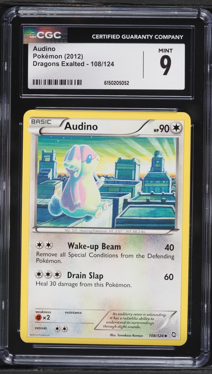 2012 Pokemon Black & White Dragons Exalted Audino #108 CGC 9 MINT