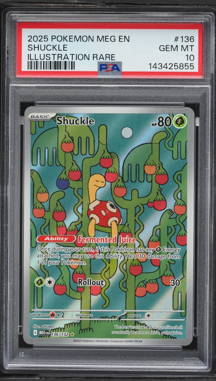 2025 Pokemon Mega Evolution IR Shuckle #136 PSA 10 GEM MINT