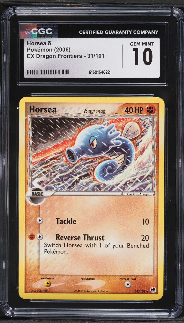 2006 Pokemon EX Dragon Frontiers Horsea #31 CGC 10 GEM MINT