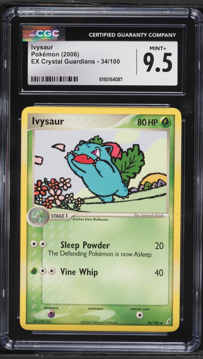 2006 Pokemon EX Crystal Guardians Ivysaur #34 CGC 9.5 MINT+