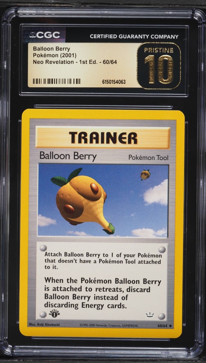 2001 Pokemon Neo Revelation 1st Edition Balloon Berry #60 CGC 10 PRISTINE