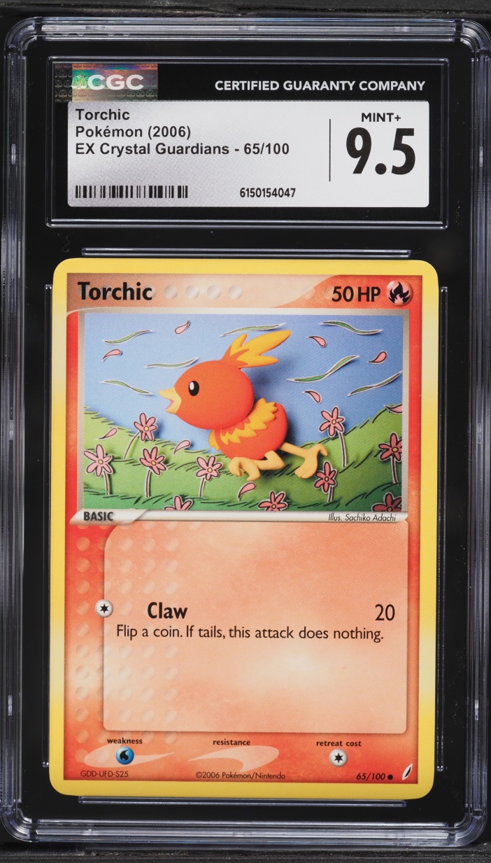 2006 Pokemon EX Crystal Guardians Torchic #65 CGC 9.5 MINT+