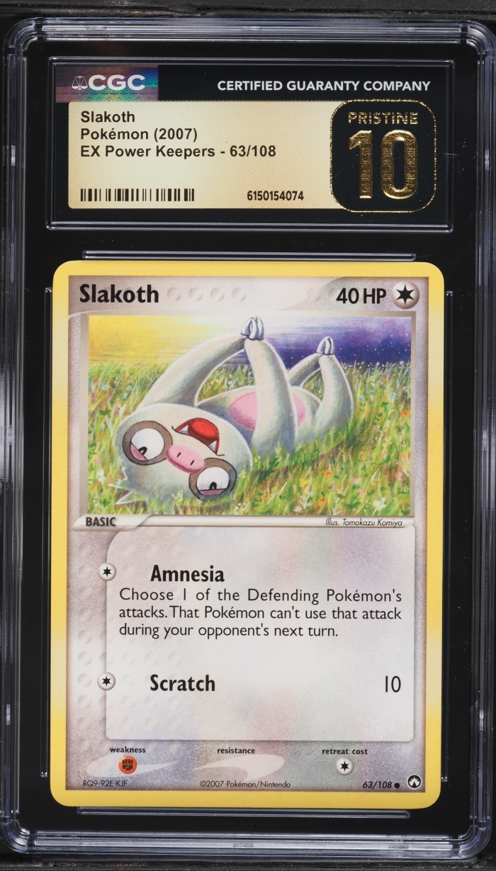 2007 Pokemon EX Power Keepers Slakoth #63 CGC 10 PRISTINE
