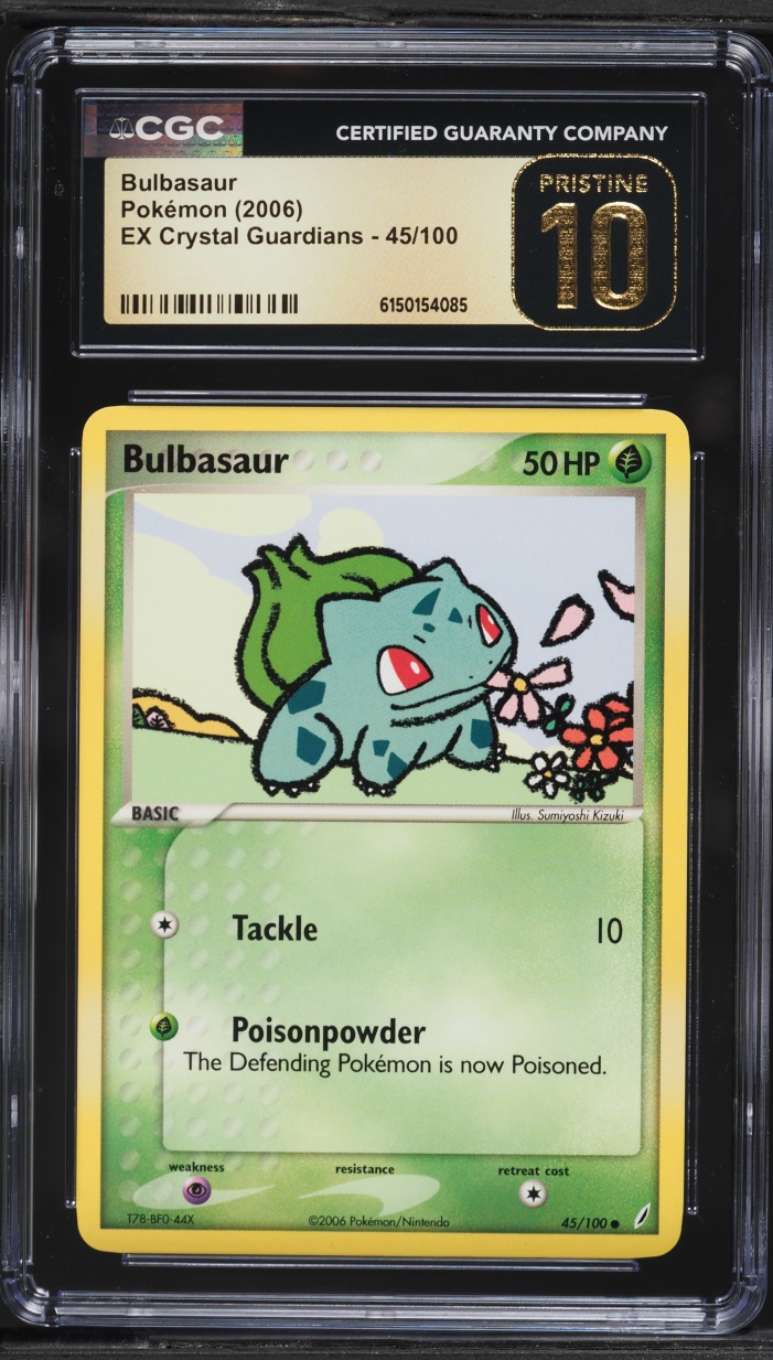 2006 Pokemon EX Crystal Guardians Bulbasaur #45 CGC 10 PRISTINE