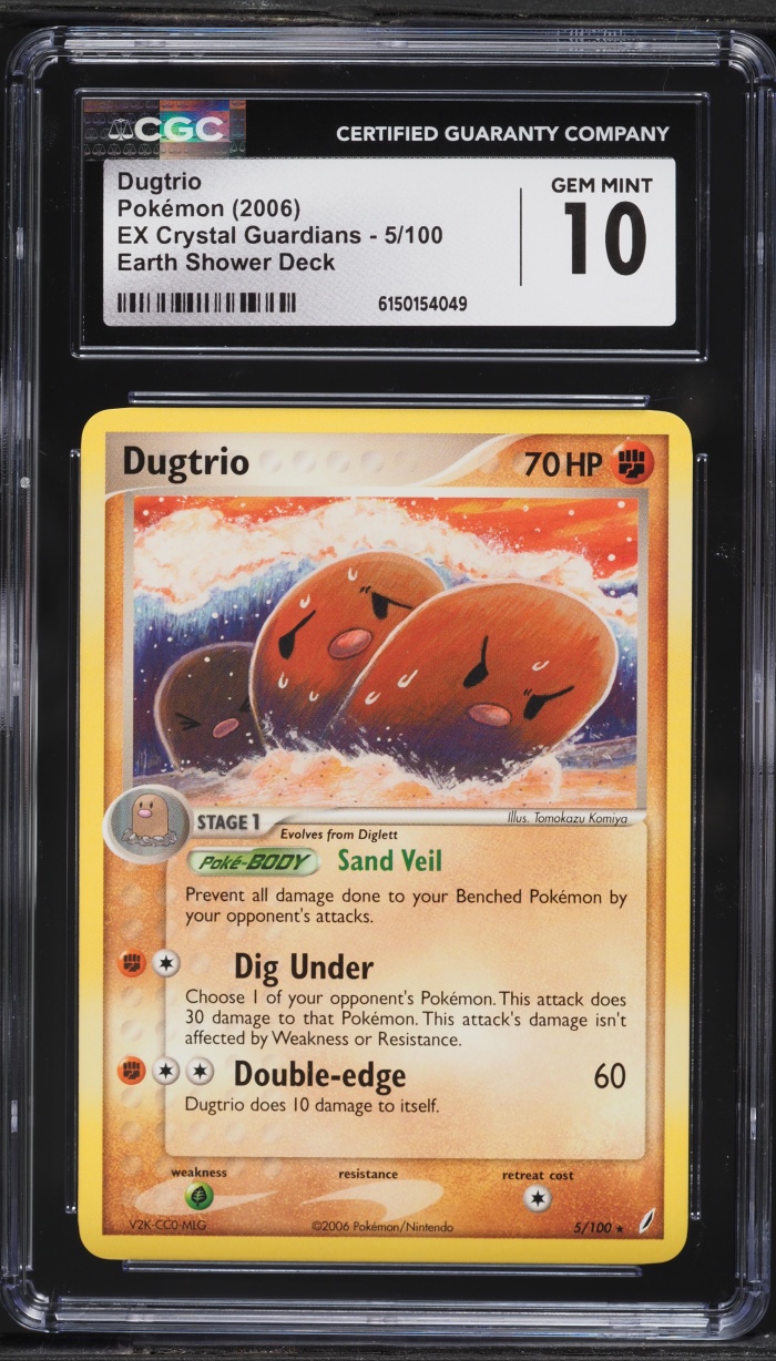 2006 Pokemon EX Crystal Guardians Earth Shower Deck Dugtrio #5 CGC 10 GEM MINT