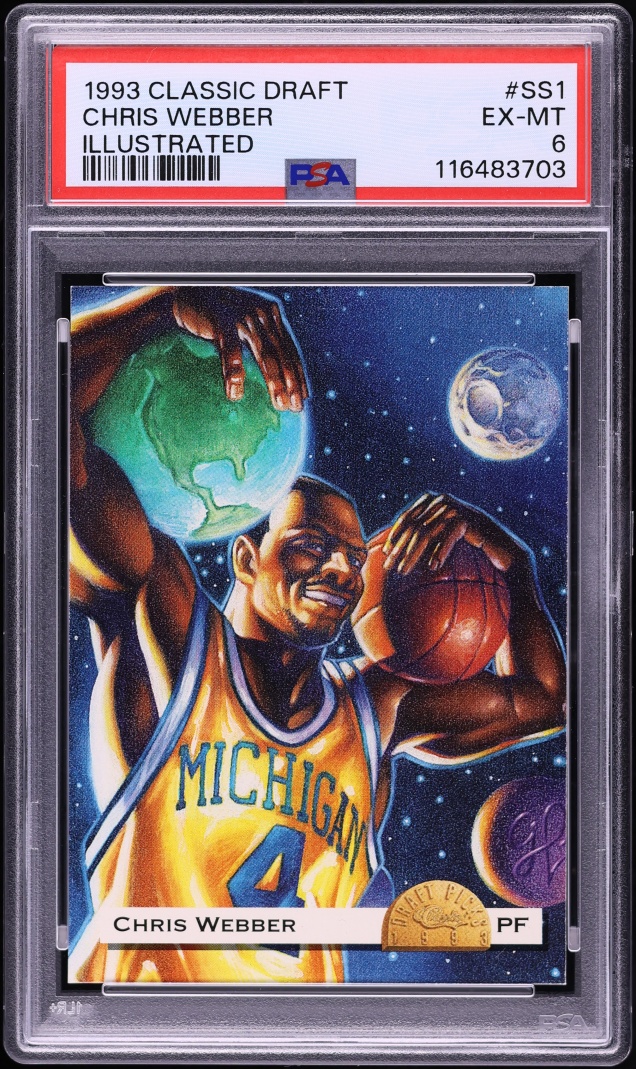 1993 Classic Draft Illustrated Chris Webber ROOKIE #SS1 PSA 6 EXMT