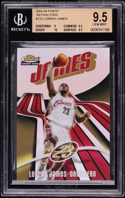 2003 Finest Refractor LeBron James ROOKIE /250 #133 BGS 9.5 GEM MINT