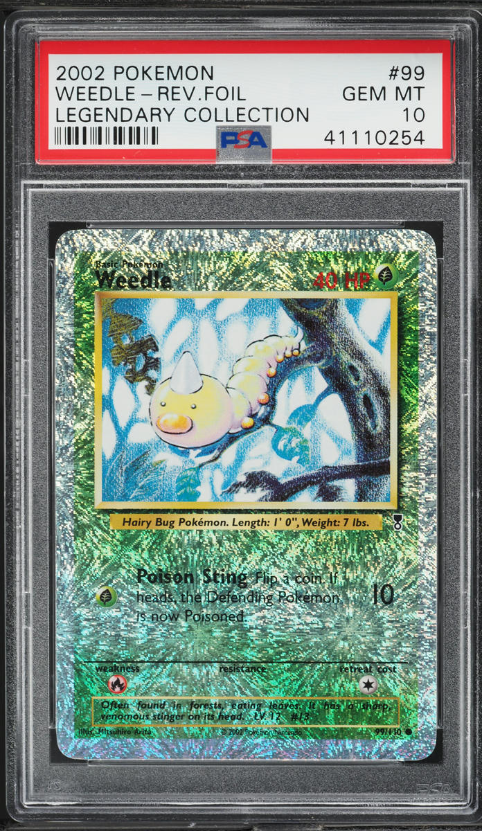2002 Pokemon Legendary Collection Reverse Holo Weedle #99 PSA 10 GEM MINT