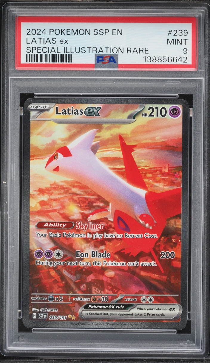 2024 Pokemon Scarlet & Violet Surging Sparks SIR Latias EX #239 PSA 9 MINT