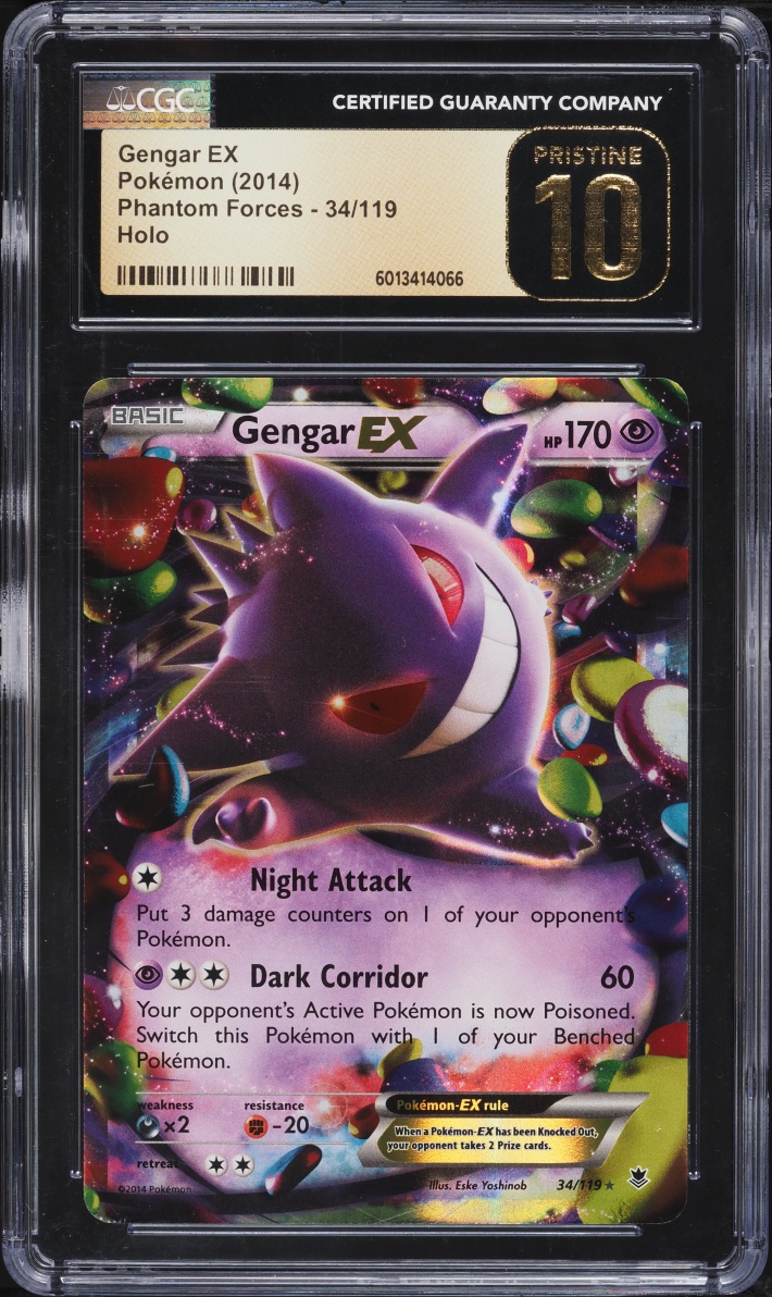 2014 Pokemon XY Phantom Forces Holo Gengar EX #34 CGC 10 PRISTINE