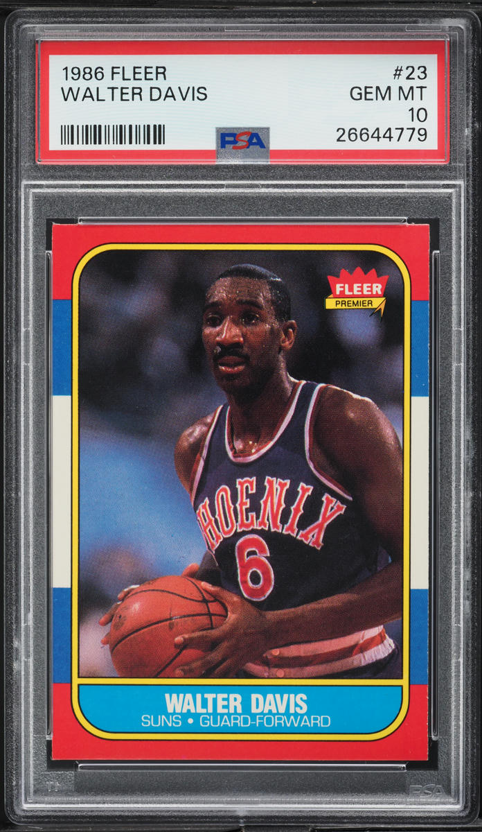 1986 Fleer Basketball Walter Davis #23 PSA 10 GEM MINT