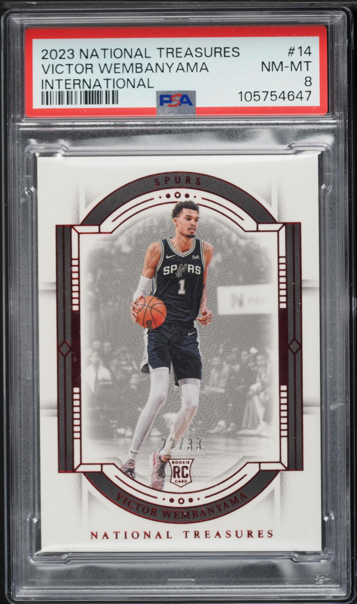 2023 National Treasures International Victor Wembanyama ROOKIE /33 #14 PSA 8 NM-MT