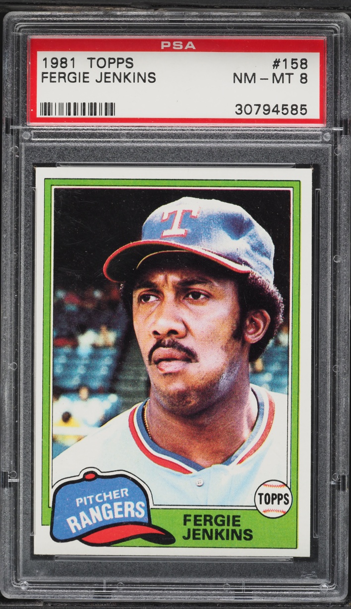 1981 Topps Fergie Jenkins #158 PSA 8 NM-MT
