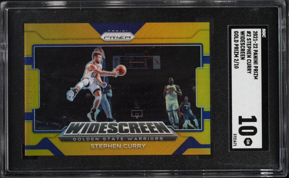 2021 Panini Prizm Widescreen Gold Stephen Curry /10 #2 SGC 10 GEM MINT