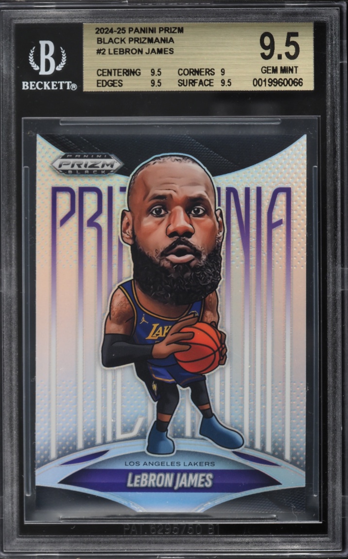 2024 Panini Prizm Black Prizmania Lebron James #2 BGS 9.5 GEM MINT