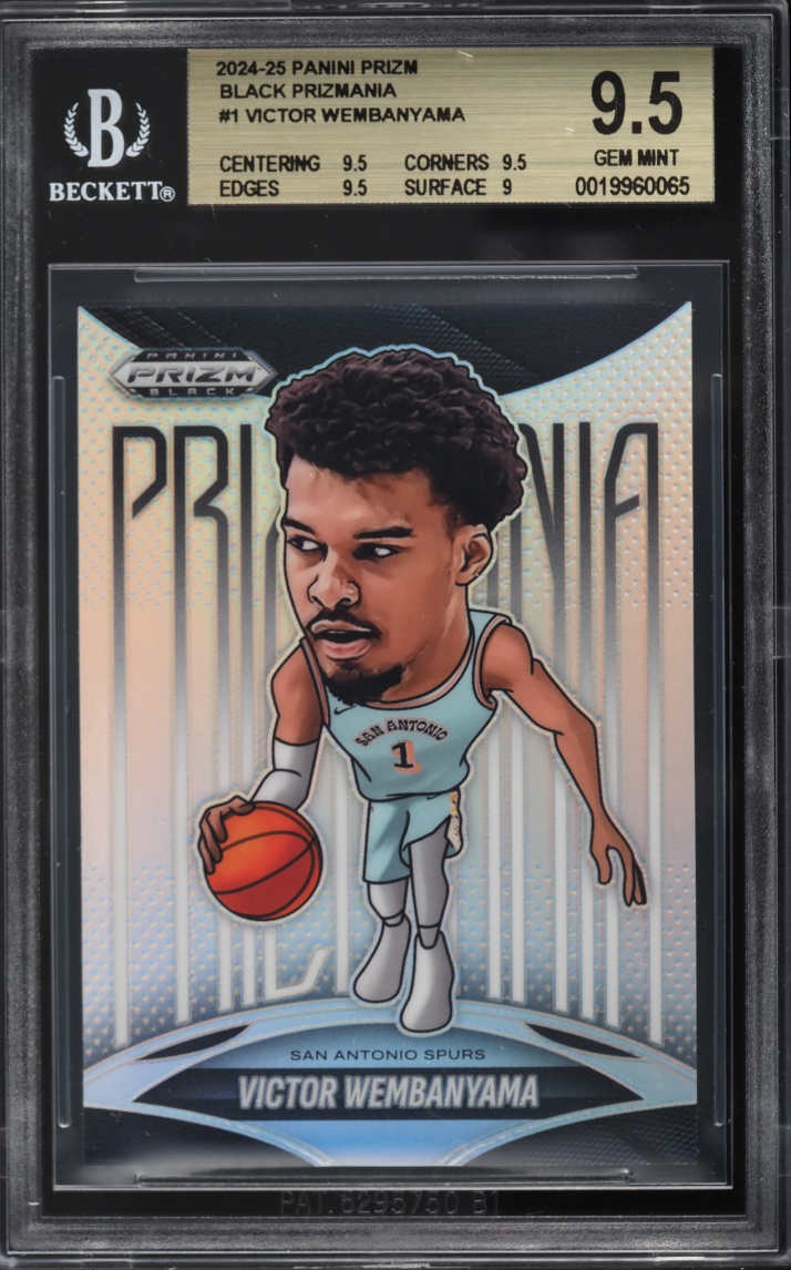 2024 Panini Prizm Black Prizmania Victor Wembanyama #1 BGS 9.5 GEM MINT