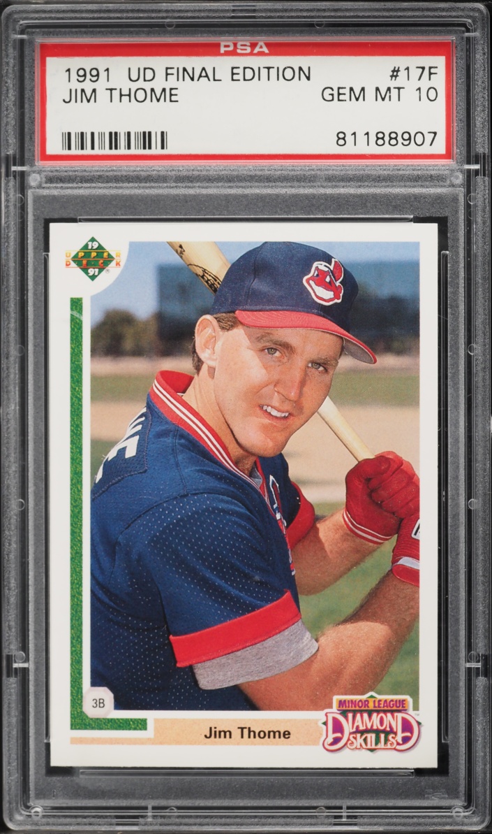 1991 Upper Deck Final Edition Jim Thome ROOKIE #17F PSA 10 GEM MINT