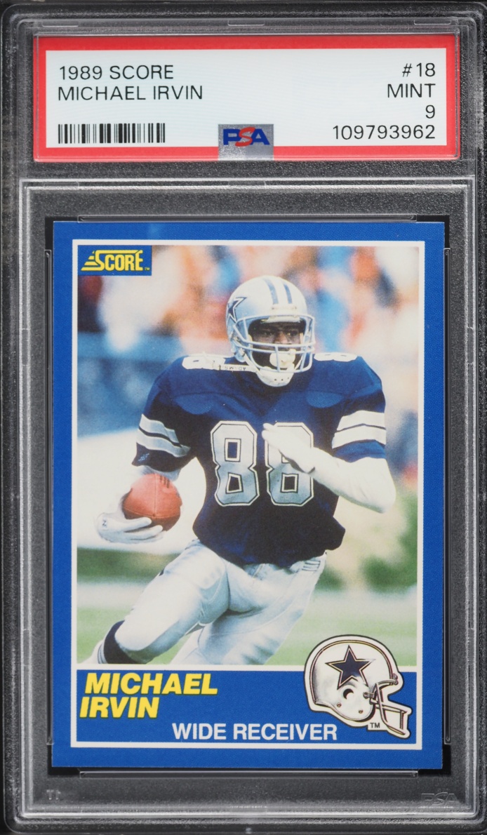1989 Score Football Michael Irvin ROOKIE #18 PSA 9 MINT