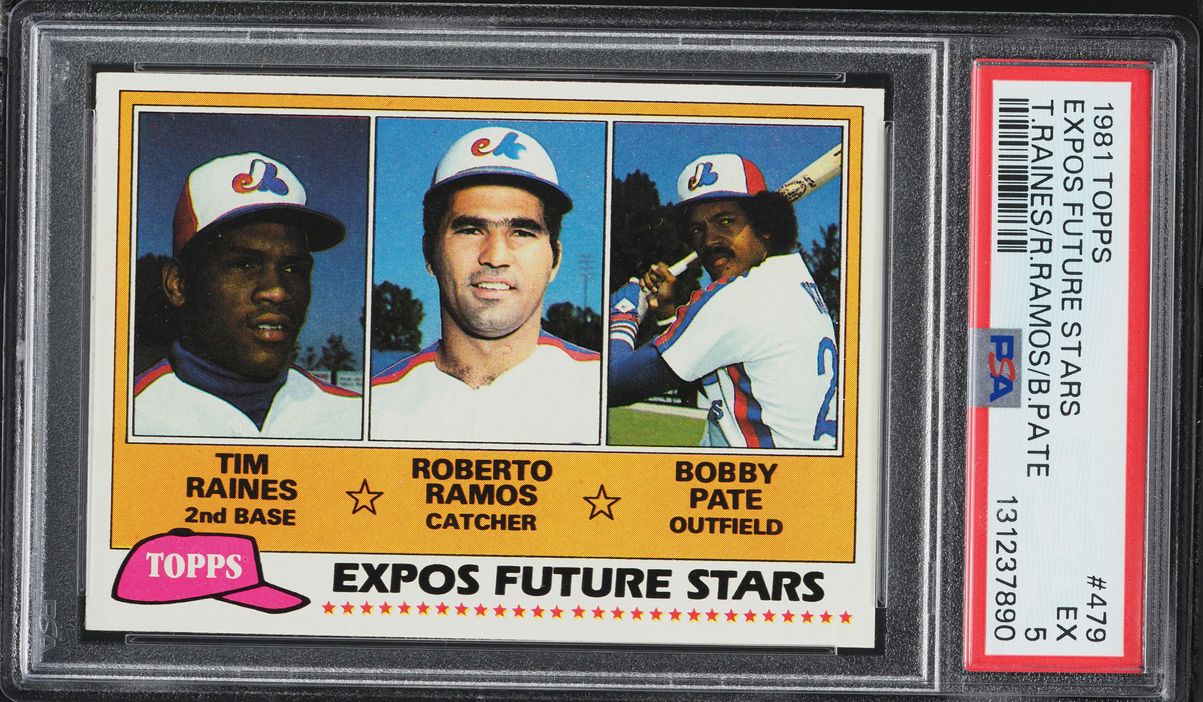 1981 Topps Tim Raines ROOKIE #479 PSA 5 EX