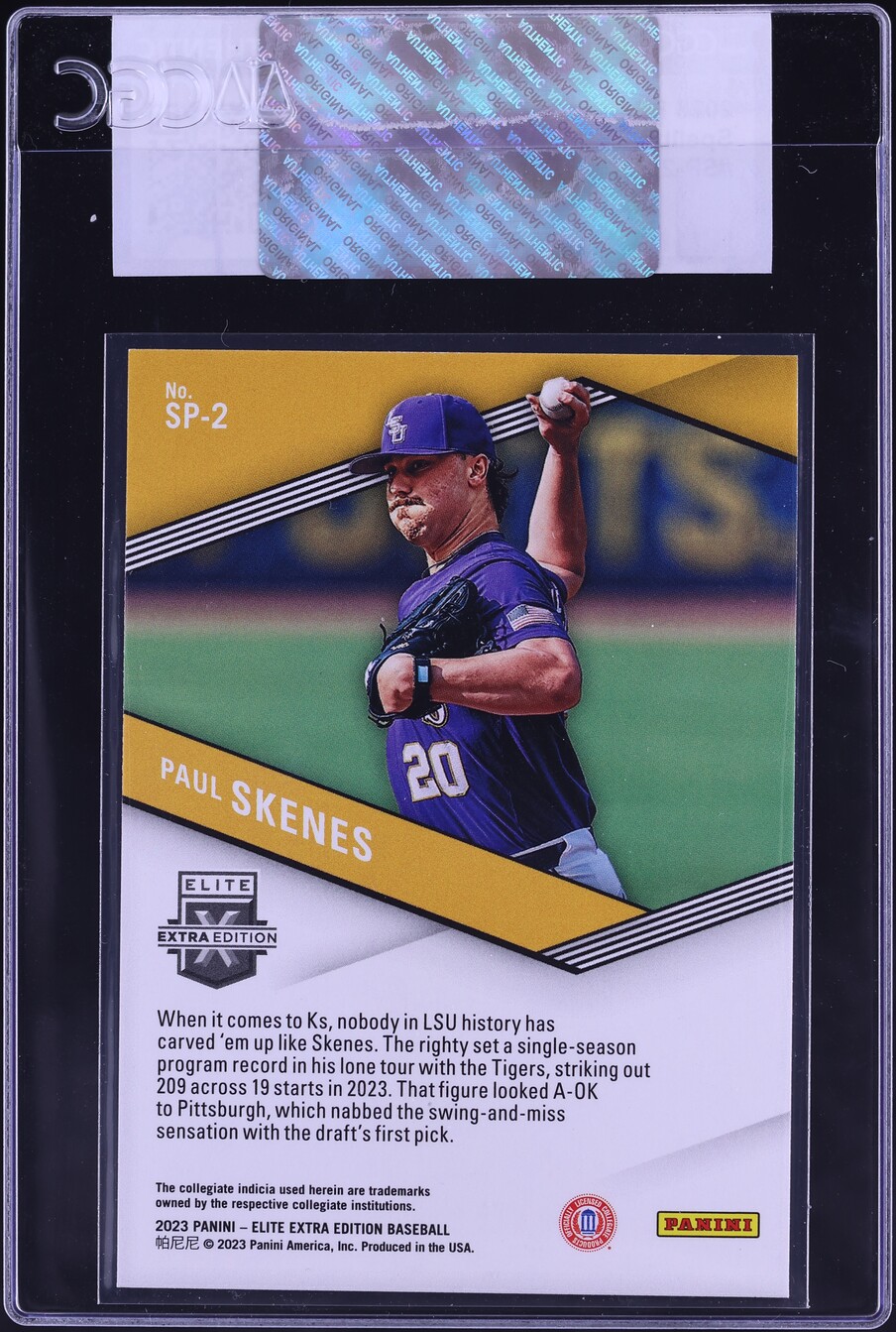 2023 Panini Elite Extra Edition Spellbound Paul Skenes ROOKIE #SP-2 CGC AUTH