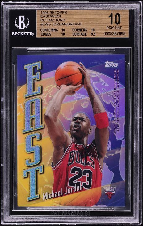 1998 Topps East West Refractor Michael Jordan & Kobe Bryant #EW5 BGS 10 PRISTINE