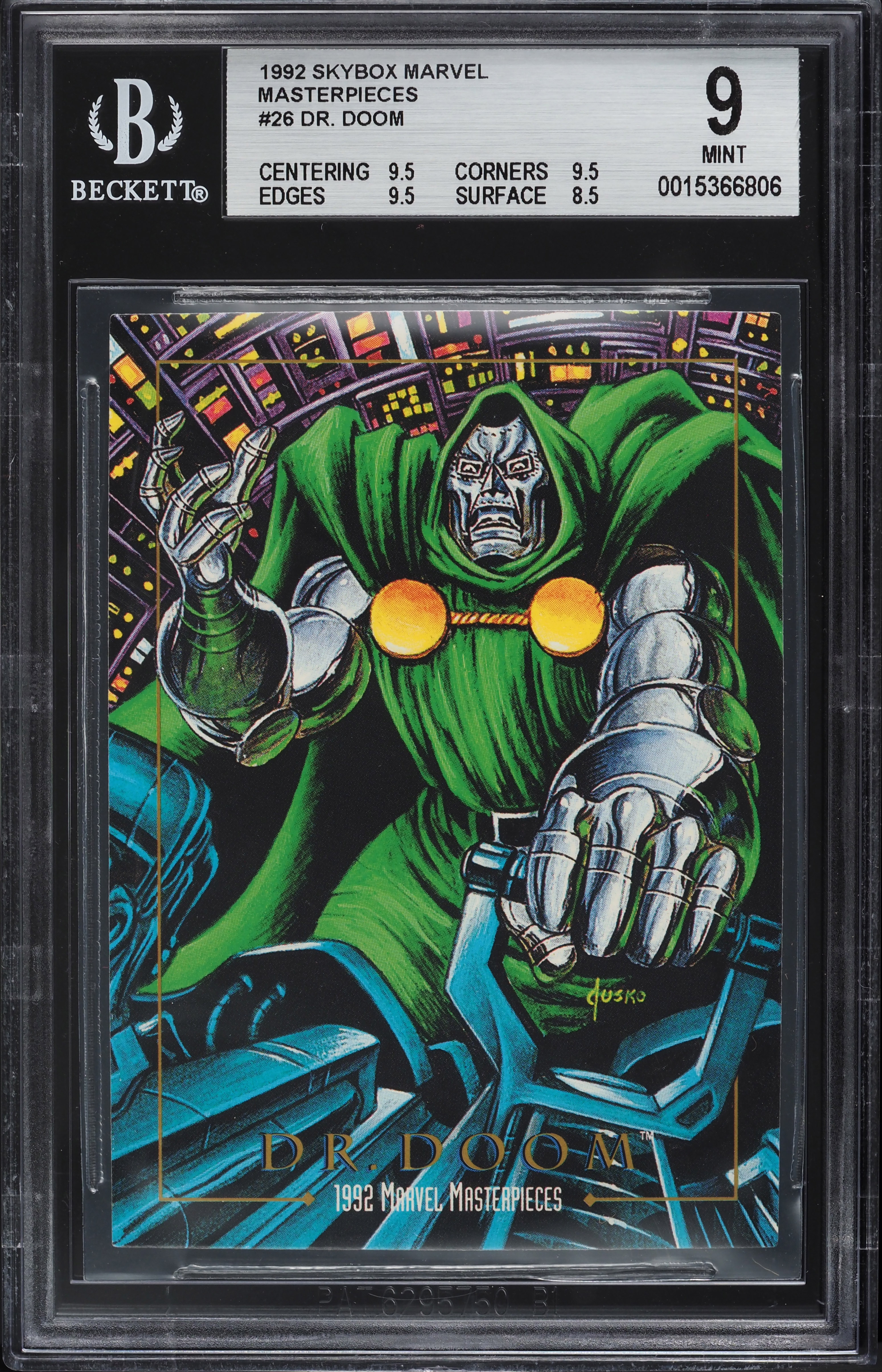 1992 Skybox Marvel Masterpieces Dr. Doom #26 BGS 9 MINT